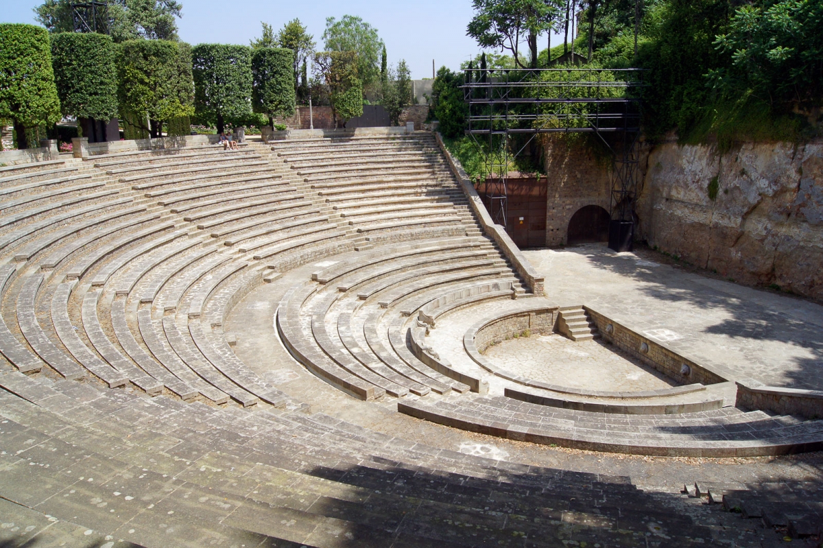 El anfiteatro del Teatre Grec, donde se celebran los espectáculos. Foto de Barcelona Film Comission. El anfiteatro del Teatre Grec, donde se celebran los espectáculos. Foto de Barcelona Film Comission.