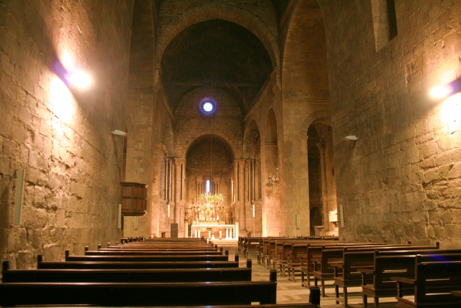 Interior del Monestir de Sant Joan de les Abadesses 